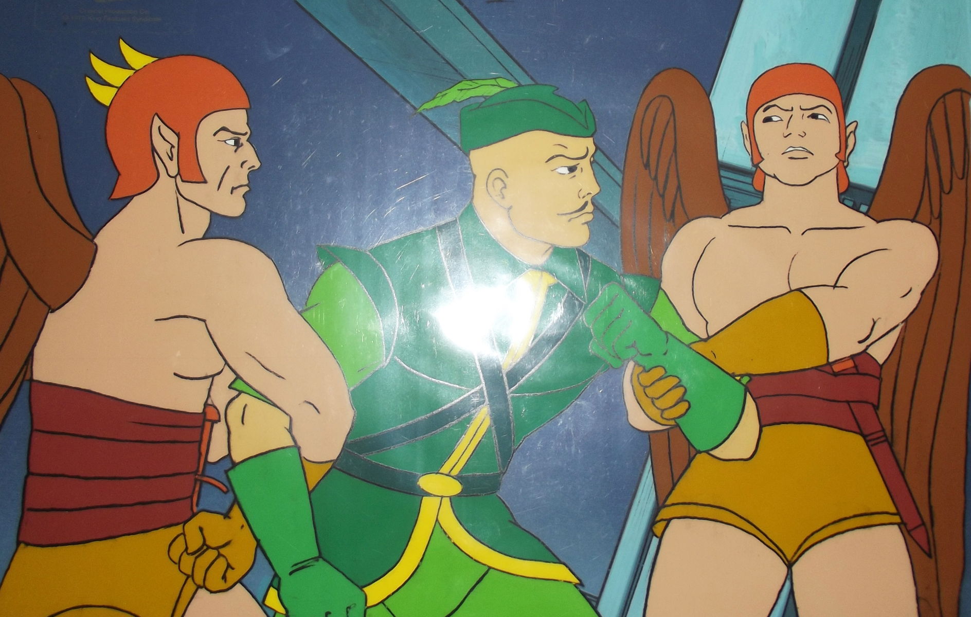 The New Adventures Of Flash Gordon Prince Barin Captured By Hawkmen Production Cel Hand On