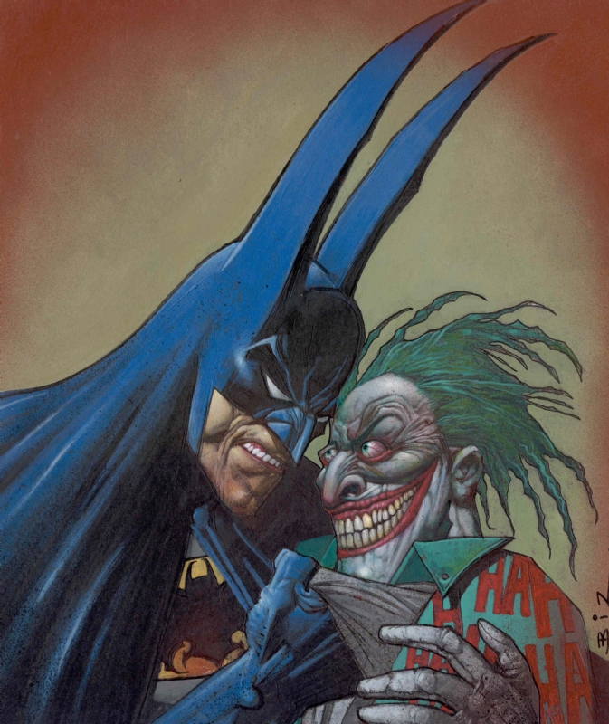 batman joker choke, in Andy Brown's SIMON BISLEY COMMISSIONS (all  sold!!!!!) Comic Art Gallery Room