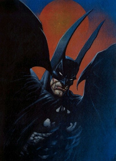 batman blood moon, in Andy Brown's SIMON BISLEY COMMISSIONS (all sold!!!!!)  Comic Art Gallery Room