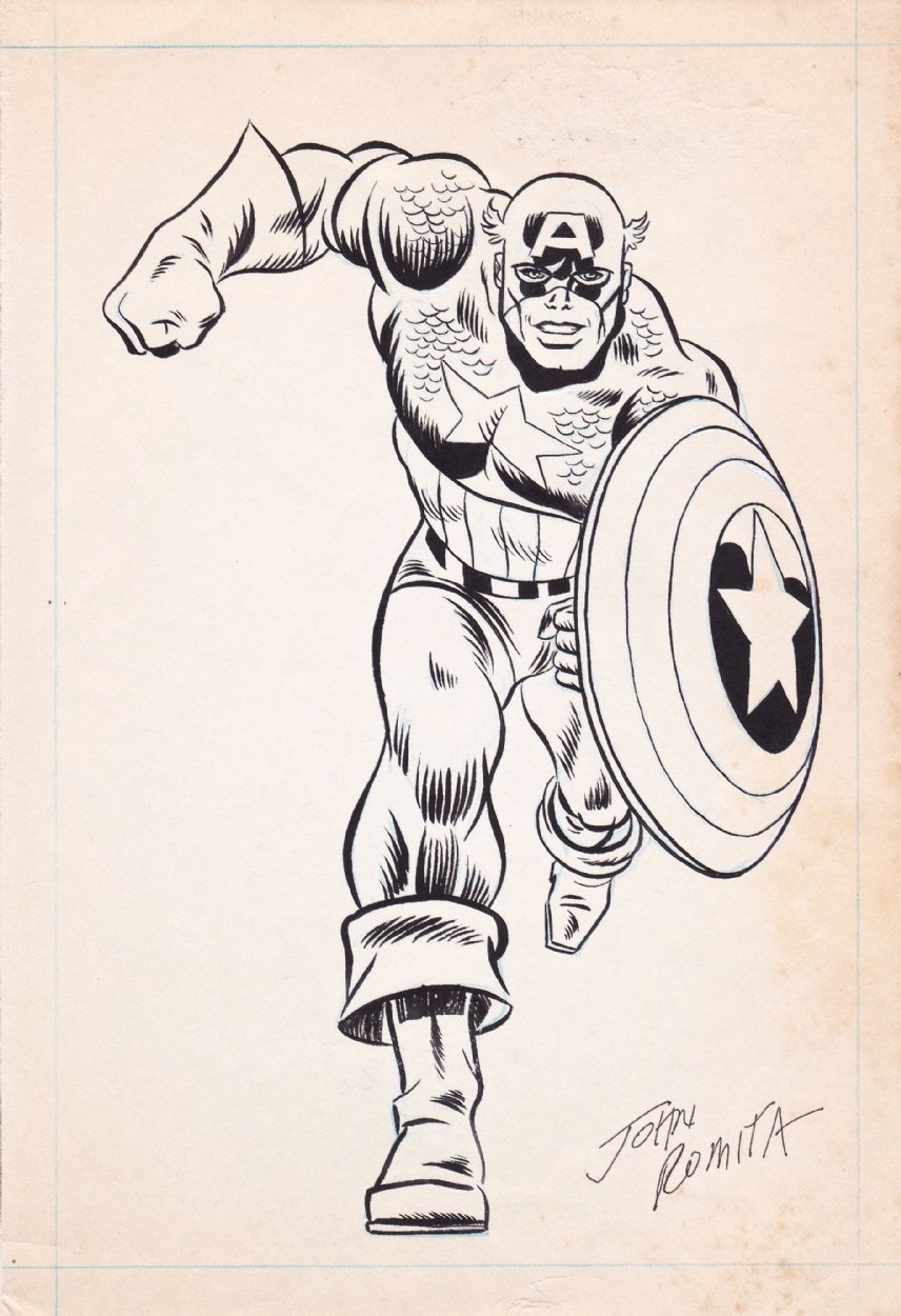 Captain America [Pin Up], in J Blake's *Art for Trade or Sale