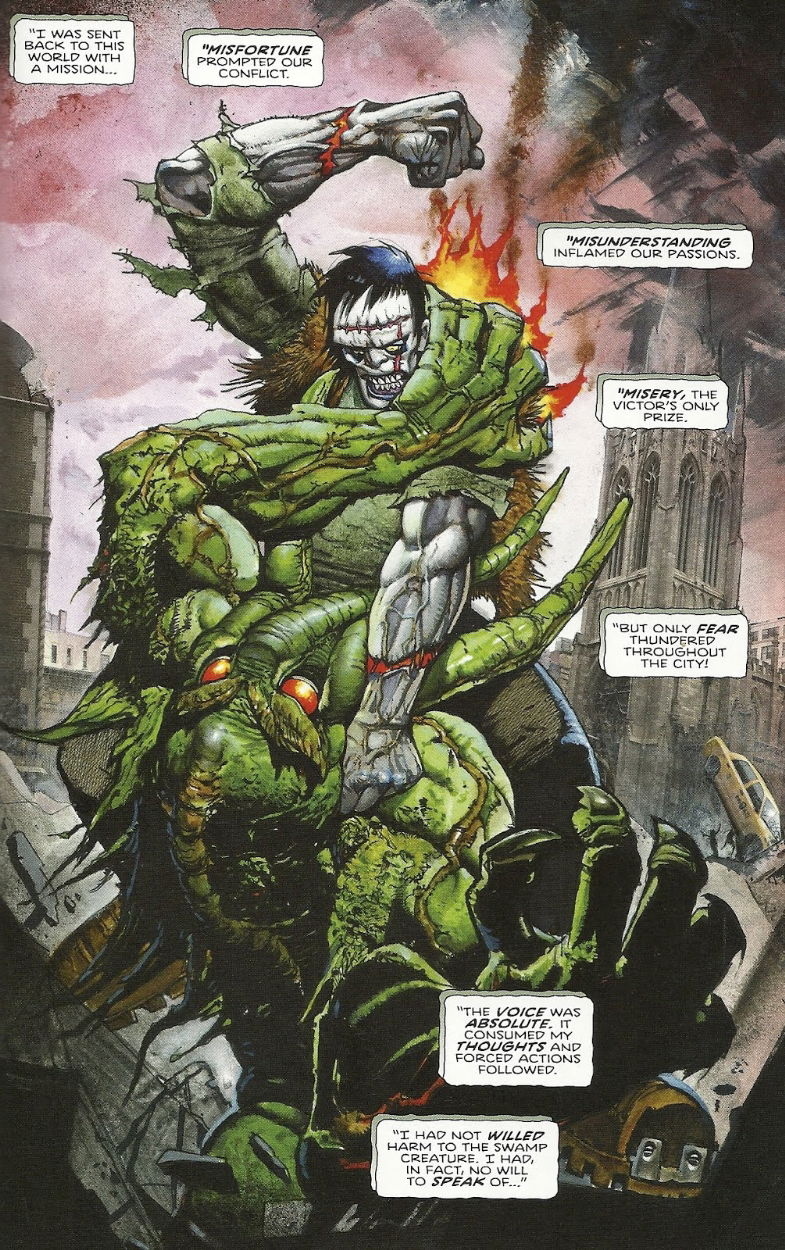 Man-Thing vs. Frankenstein Fear Itself: Fearsome Four #2 page 18 , in ...