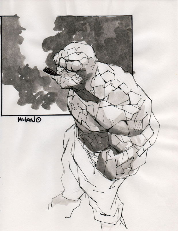 The Thing by Pop Mhan, in Jim Demonakos's Fantastic Four Sketchbook ...