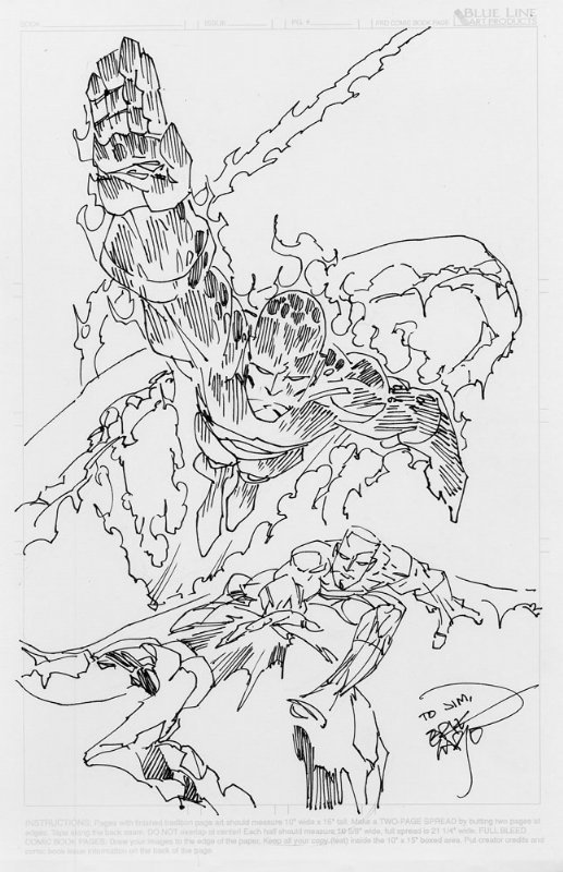 Human Torch and Iceman, in Jim Demonakos's Larsen, Erik Comic Art ...