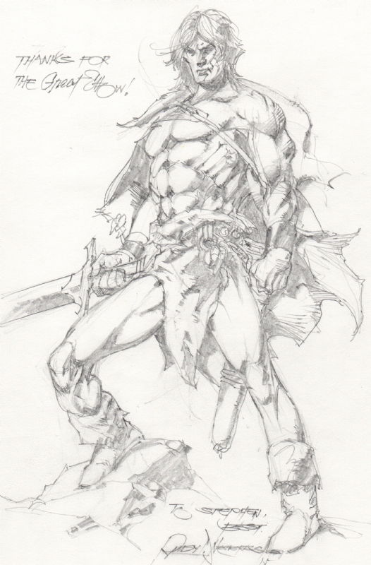 Warrior Sketch, in Stephen Solomon's *Sketchbook Volume #1 Comic Art ...