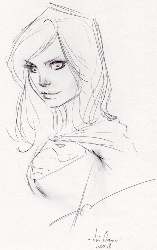 Supergirl Sketch, in Stephen Solomon's *Sketchbook Volume #2 Comic Art ...