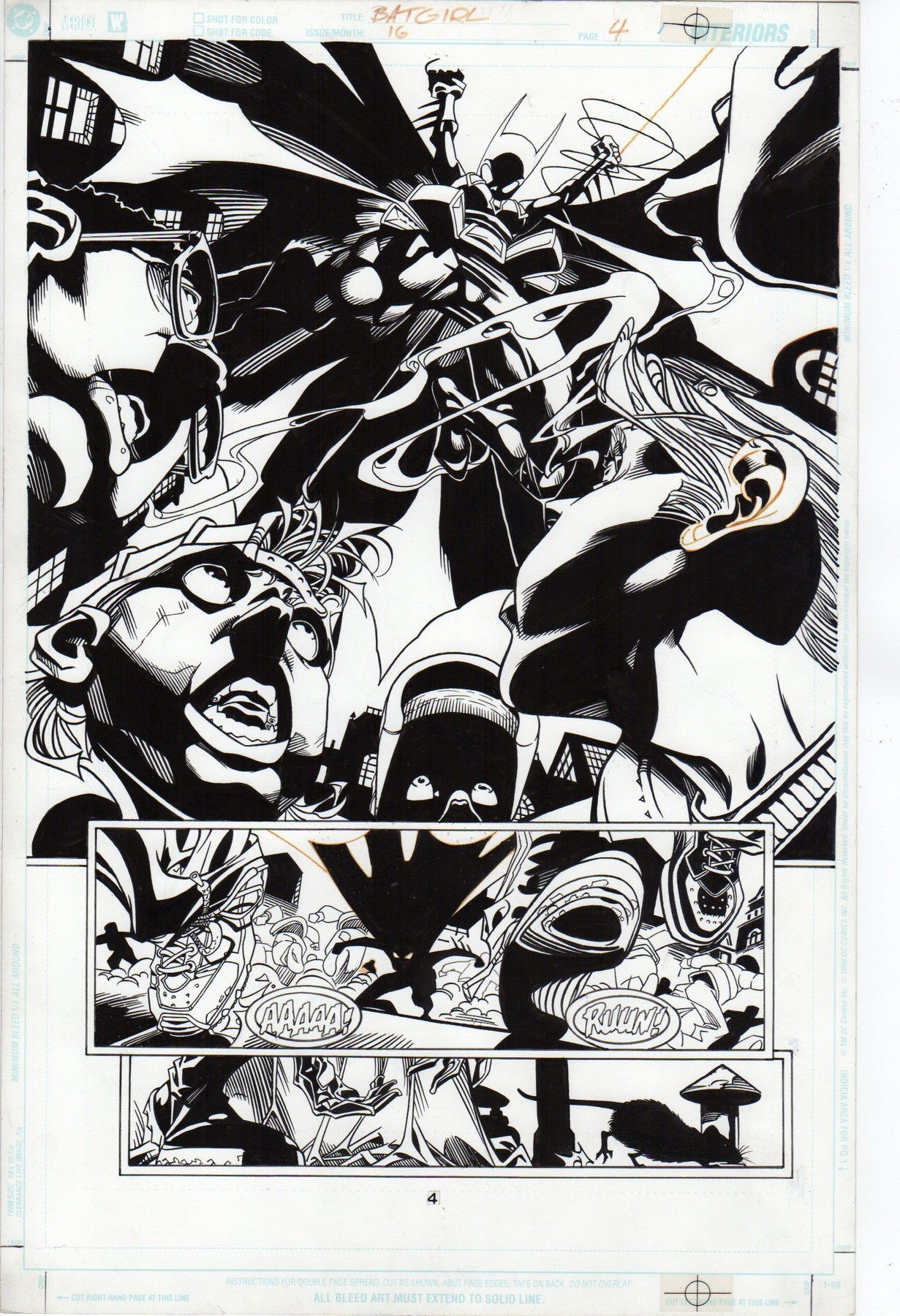 Damion Scott Batgirl In Artefumetto Original Art Gallerys Usa Uk Comic Art Gallery Room 5348