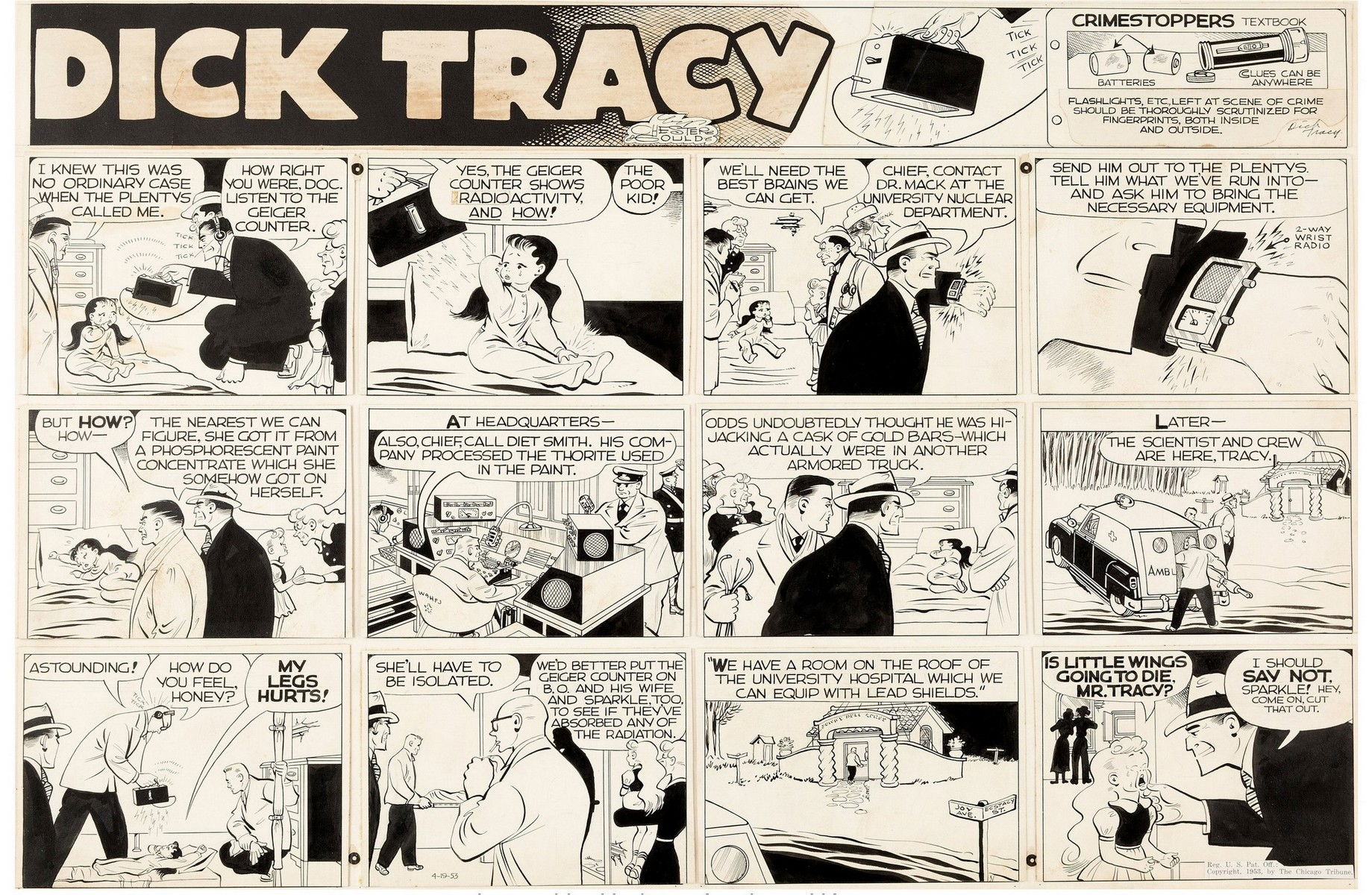 CHESTER GOULD - DICK TRACY, In Artefumetto Original Art Gallery's USA ...