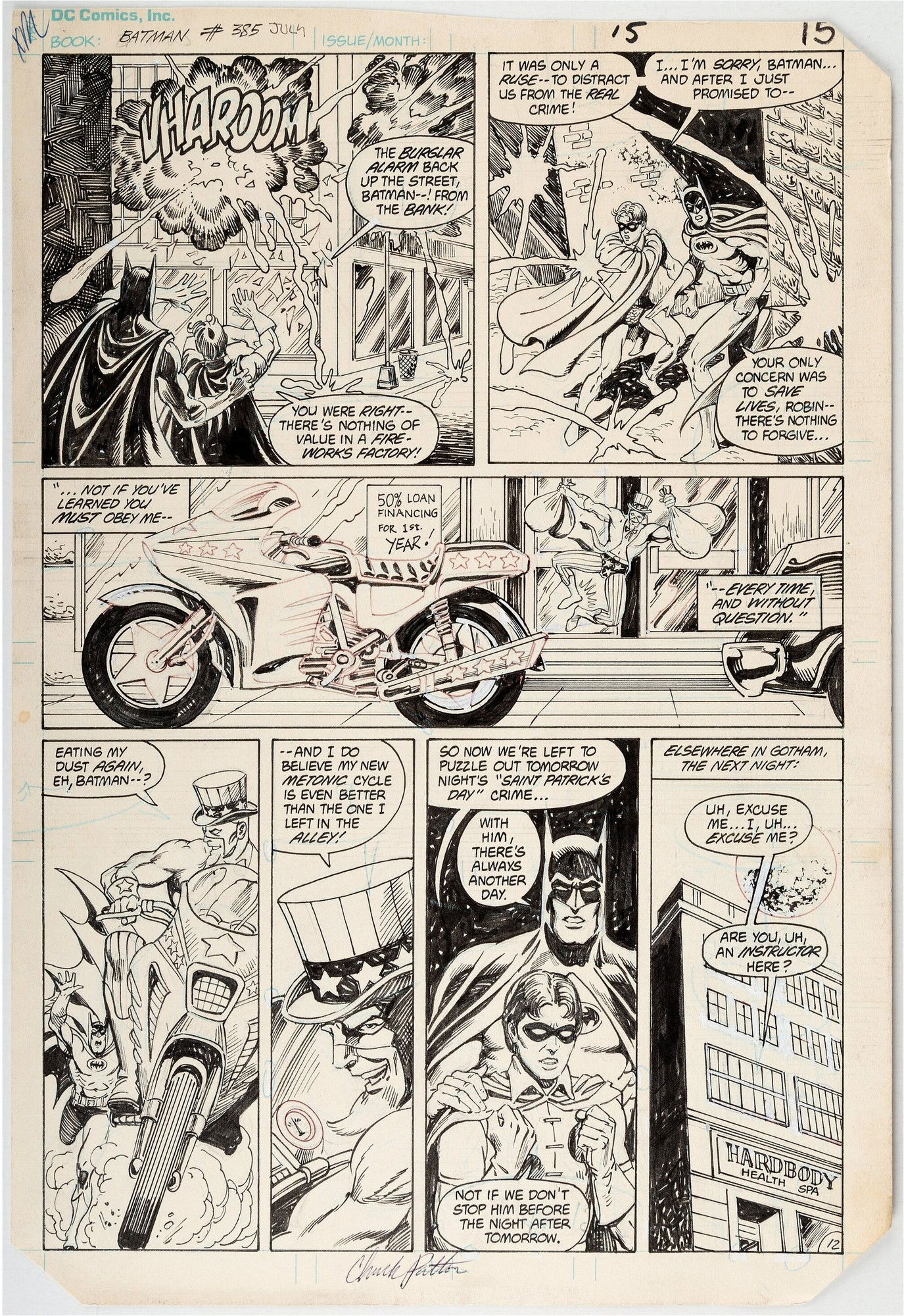 Comic Art Shop :: artefumetto original art gallery's Comic Art Shop ::  Chuck PATTON - Batman:: The largest selection of Original Comic Art For  Sale On the Internet