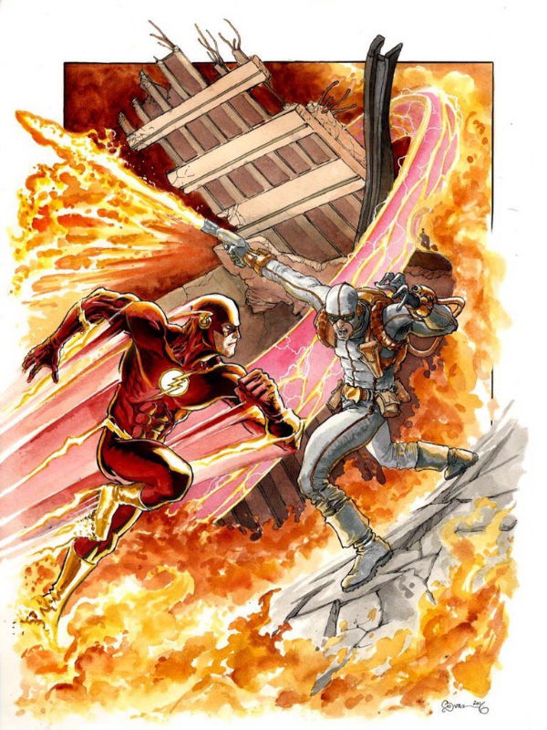 Flash Vs Heat Wave In Anthony Gonzos Flash Vs Rogues Comic Art Gallery Room 7661