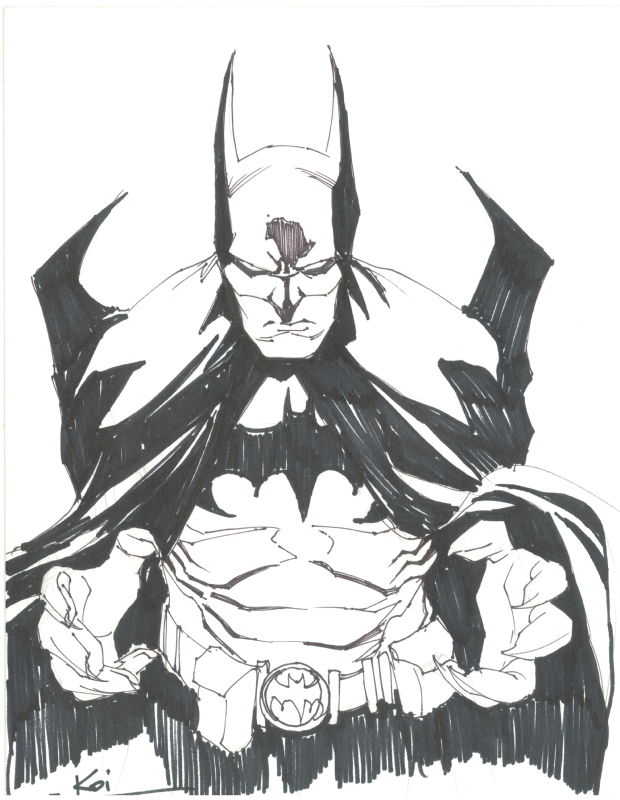 Batman By Koi Turnbull, In Tobin Pope's Batman Comic Art Gallery Room