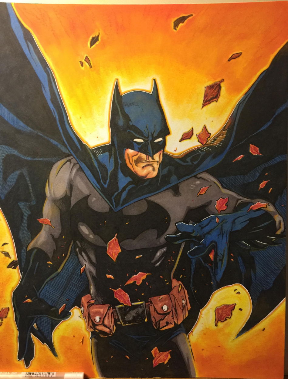 Batman, In J.W. Erwin's COMMISSIONS Comic Art Gallery Room