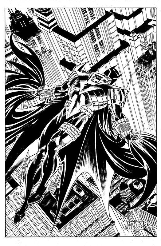 Mike Manley - Batman #500 Azbat Knightfall splash recreation, in Kristof  Spaey's Mike Manley Comic Art Gallery Room