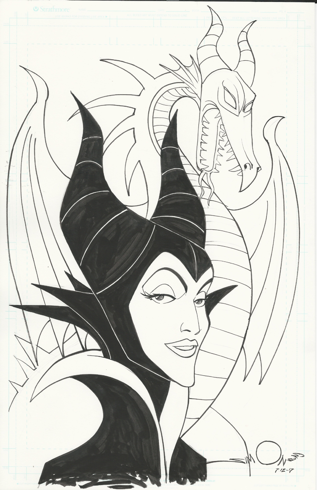 Maleficent Drawing by Moore Creative Images  Pixels