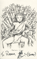 King Joffrey on the Iron Throne by Brent Peeples Comic Art