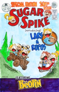 Sugar and Spike 100 Cover featuring Beorn and Lars by Ben Bender Comic Art
