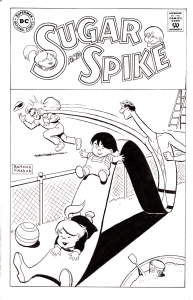 Sugar and Spike 100 Cover featuring Plastic Man by Ramona Fradon Comic Art