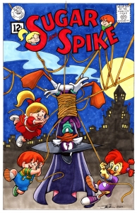 Sugar and Spike 100 featuring Darkwing Duck and Gosalyn Mallard by James Silvani Comic Art