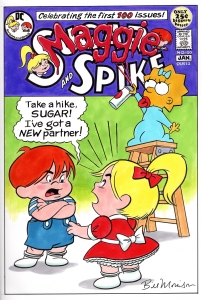 Sugar and Spike 100 Cover featuring Maggie from the Simpsons by Bill Morrison Comic Art