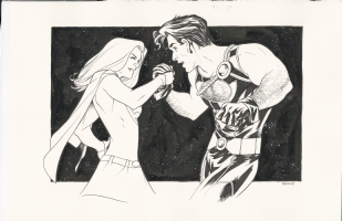 Supergirl vs. Powerboy by Mike McKone Comic Art
