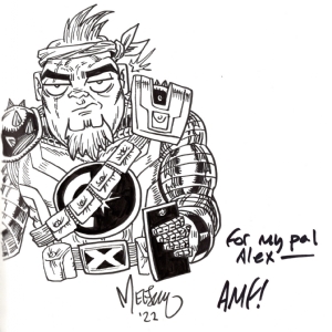 Carl from Time Shopper  as Cable by Christian Meesey Comic Art