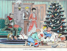 Rick O'Shay in Christmas in Conniption By Stan Lynde, Comic Art