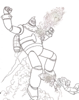 Gigantor & Astro Boy vs. Big Guy & Rusty by Geof Darrow, Comic Art
