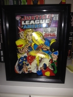Justice League of America (JLA) 29 3D Shadow Box by Todd Reis, Comic Art