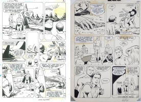 Legion/LSH (1983) #306 Page 17, 18 by Curt Swan and Larry Mahlstedt, Comic Art