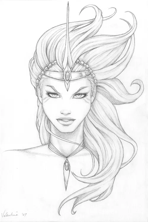 Grace Sketch, in Mari Stein's Conny Valentina Comic Art Gallery Room