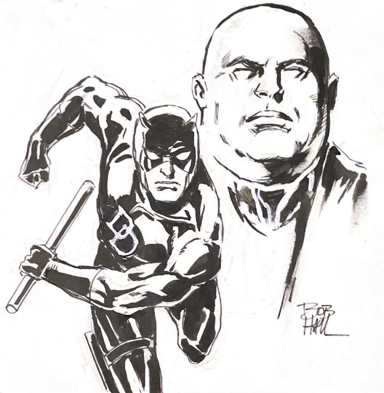 Daredevil & Kingpin by Bob Hall, in DDT 56's Commissions Comic Art ...