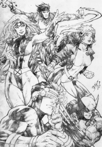 X-Men by Ed Benes Comic Art