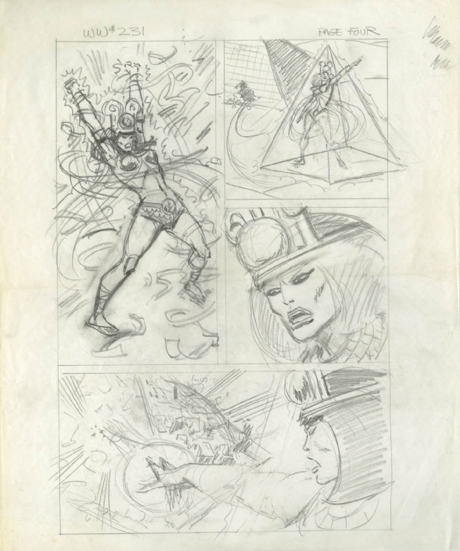 WONDER WOMAN #231 p.4 Prelim, 1977, in Ardag B's BOB BROWN Comic Art ...