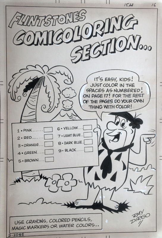 THE FLINTSTONES, Issue #8, SUMMER VACATION Special Comicoloring Section ...