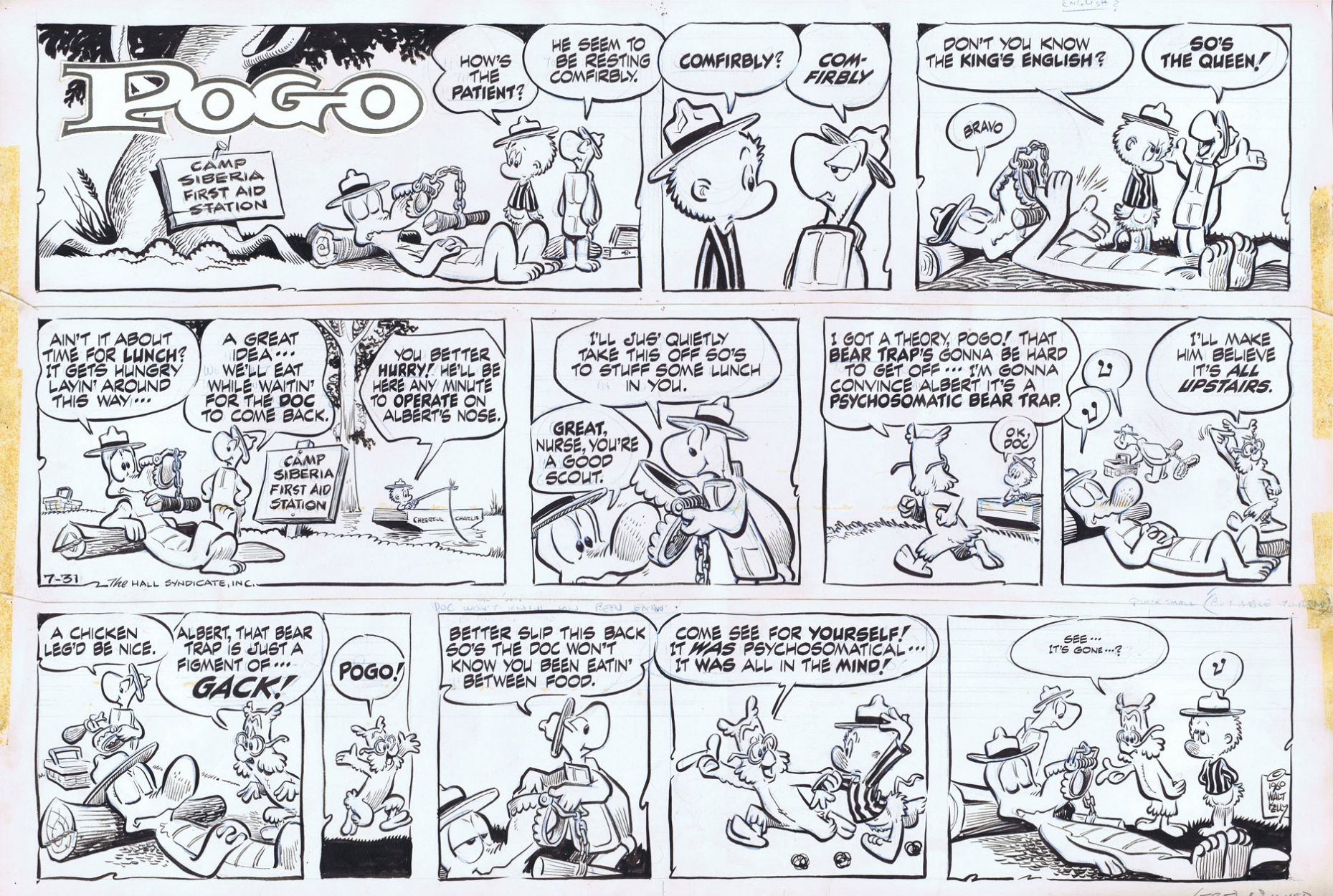 Pogo by Walt Kelly - large full tab page color Sunday comic - May 6, 1956