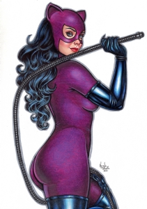 Catwoman Pinup by Marcelo Tchello, Comic Art