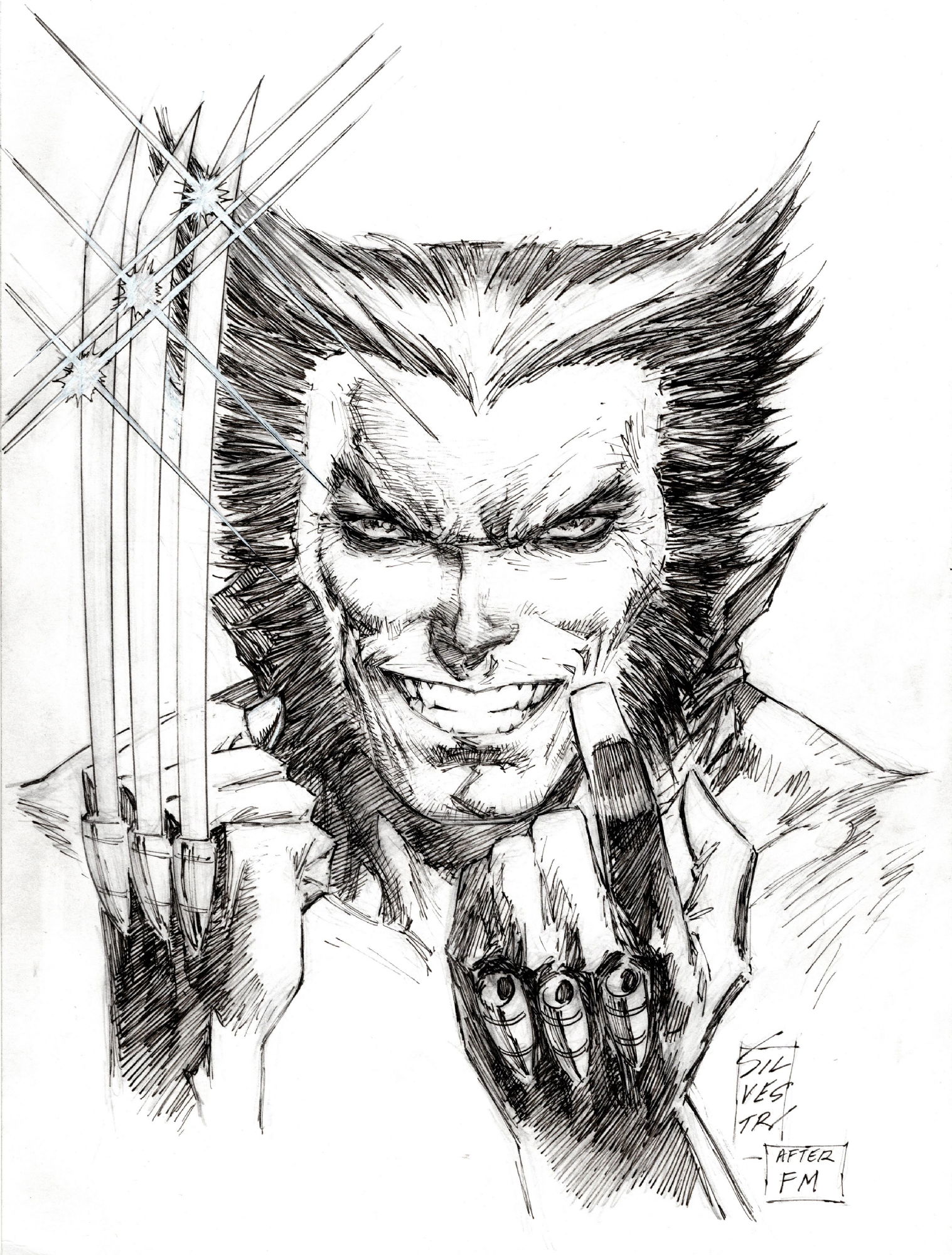 Wolverine 1 cover recreation by Marc Silvestri, in Chuck Arnold's ...