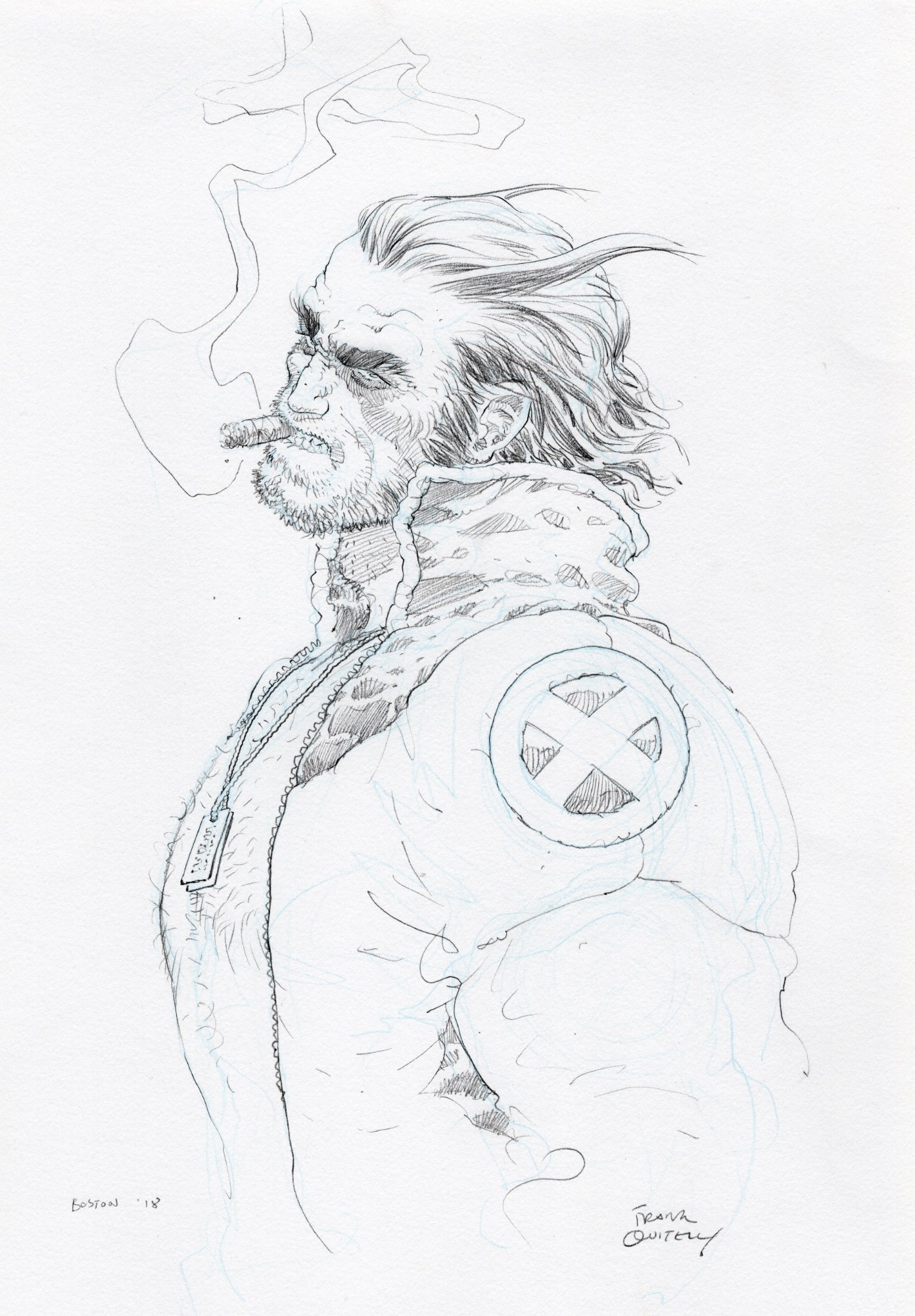 Wolverine by Frank Quitely in Chuck Arnolds Convention sketches Comic Art  Gallery Room