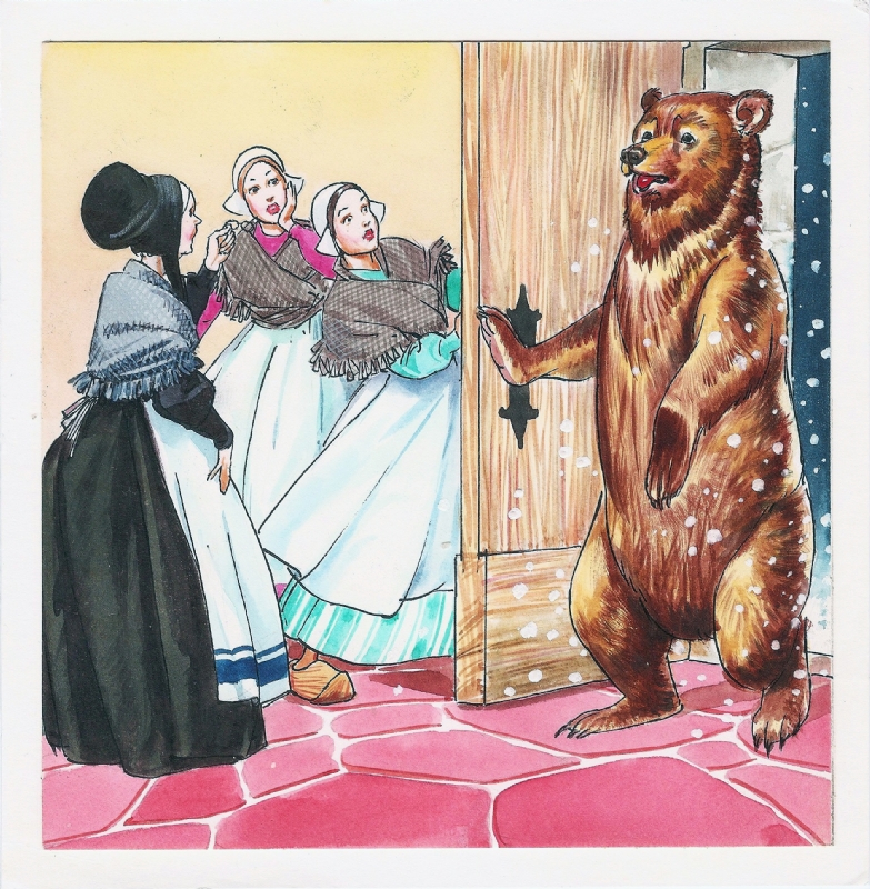 Fairy Tales From Many Lands Snow White And Rose Red The Bear In Alberto Ghe S Illustrations Comic Art Gallery Room
