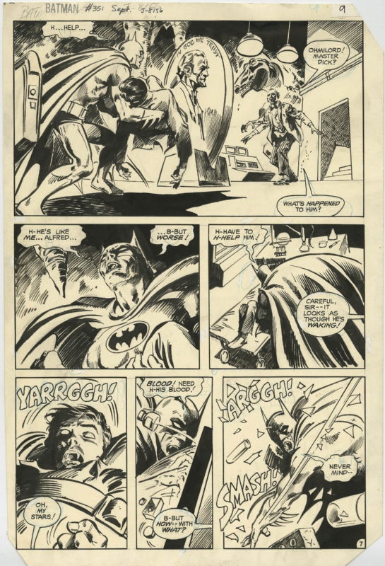 Batman #351 Page 7 Need Robin's vampire blood GENE COLAN TONY DEZUNIGA, in  RO BORG71's Batman Comic Art Gallery Room