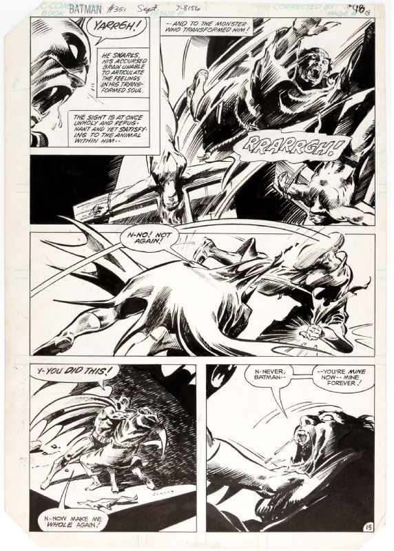 Batman #351 Page 15 Vampire GENE COLAN & TONY DeZUNIGA, in RO BORG71's  Batman Comic Art Gallery Room