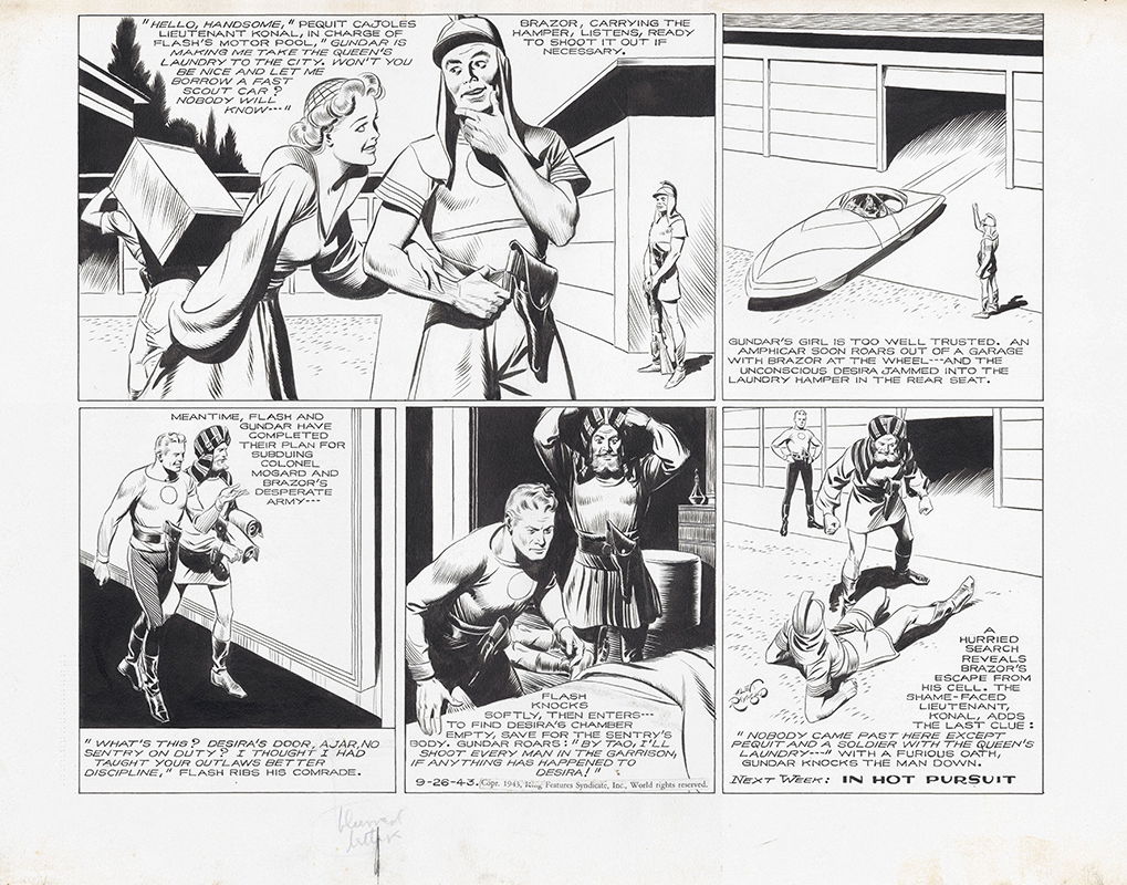 Flash Gordon Sunday by Alex Raymond from 3/21/1943 Large Full Page Size !