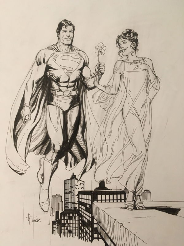 Superman And Lois Lane By Gary Frank In Oliver Ws 2016 New York Comic Con Comic Art Gallery Room