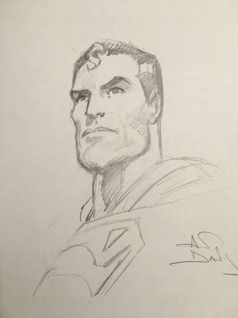 Superman By Alan Davis, In Oliver W's 2017 Heroescon Comic Art Gallery Room