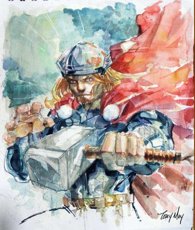 Watercolor Techniques for Comic Book Covers, Watercolor Techniques for  Comic Book Covers (tony_moy)