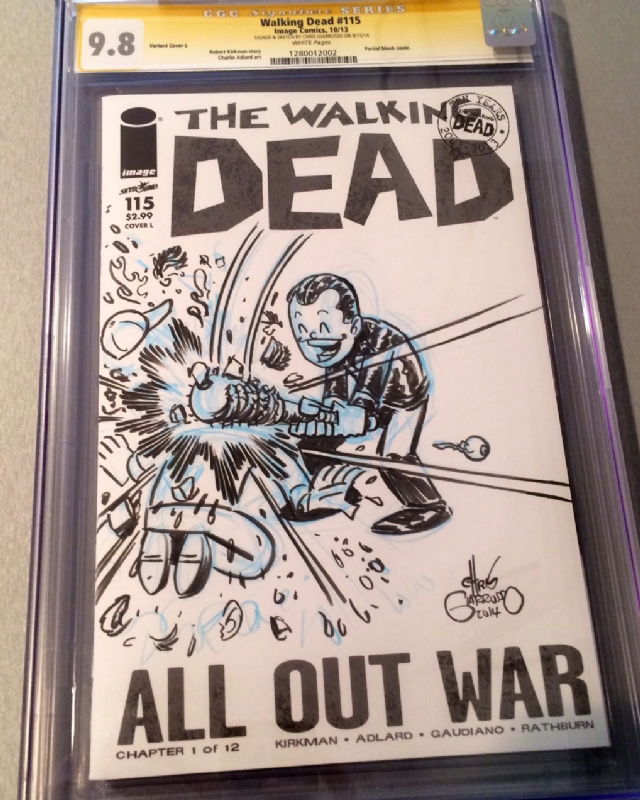 Chris Giarrusso Walking Dead Convention Sketch In Mike Barrett S Convention Sketch Covers Comic