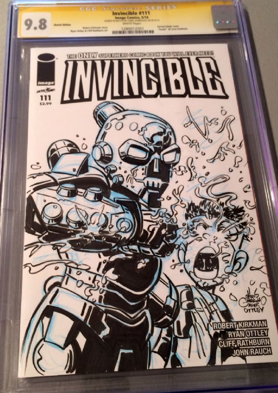 Invincible Sketch Cover 111 Cover Swipe In Mike Barrett S Convention Sketch Covers Comic Art