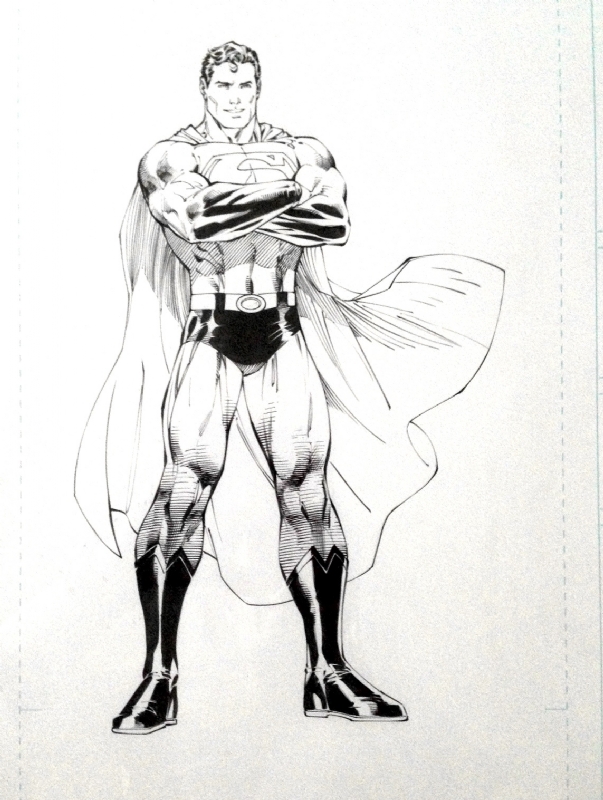 Jim Lee DC 75th Anniversary Ad Page Superman Comic Art Comic Art
