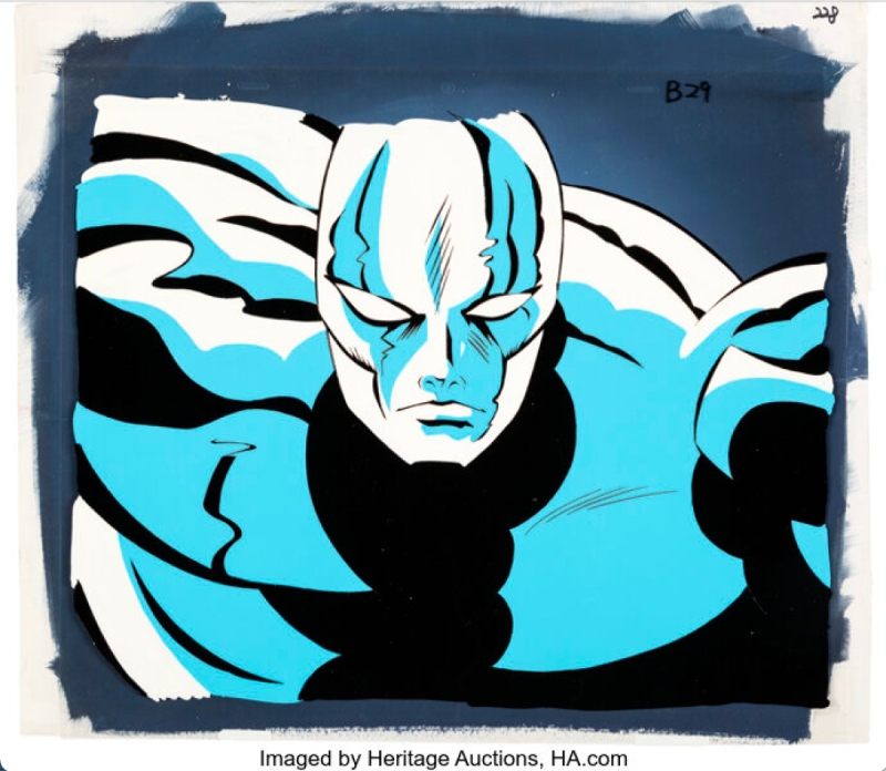 SILVER SURFER 98 VINTAGE TV SERIES ANIMATION HAND PAINTED PRODUCTION ART  MARVEL