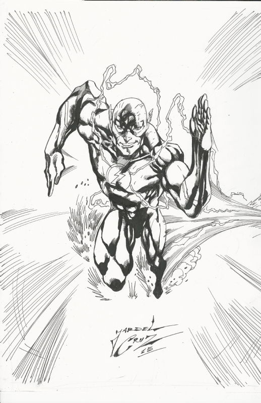 Flash by Jardel Cruz, in Geoff Hartl's Con Sketches, Studies, etc ...