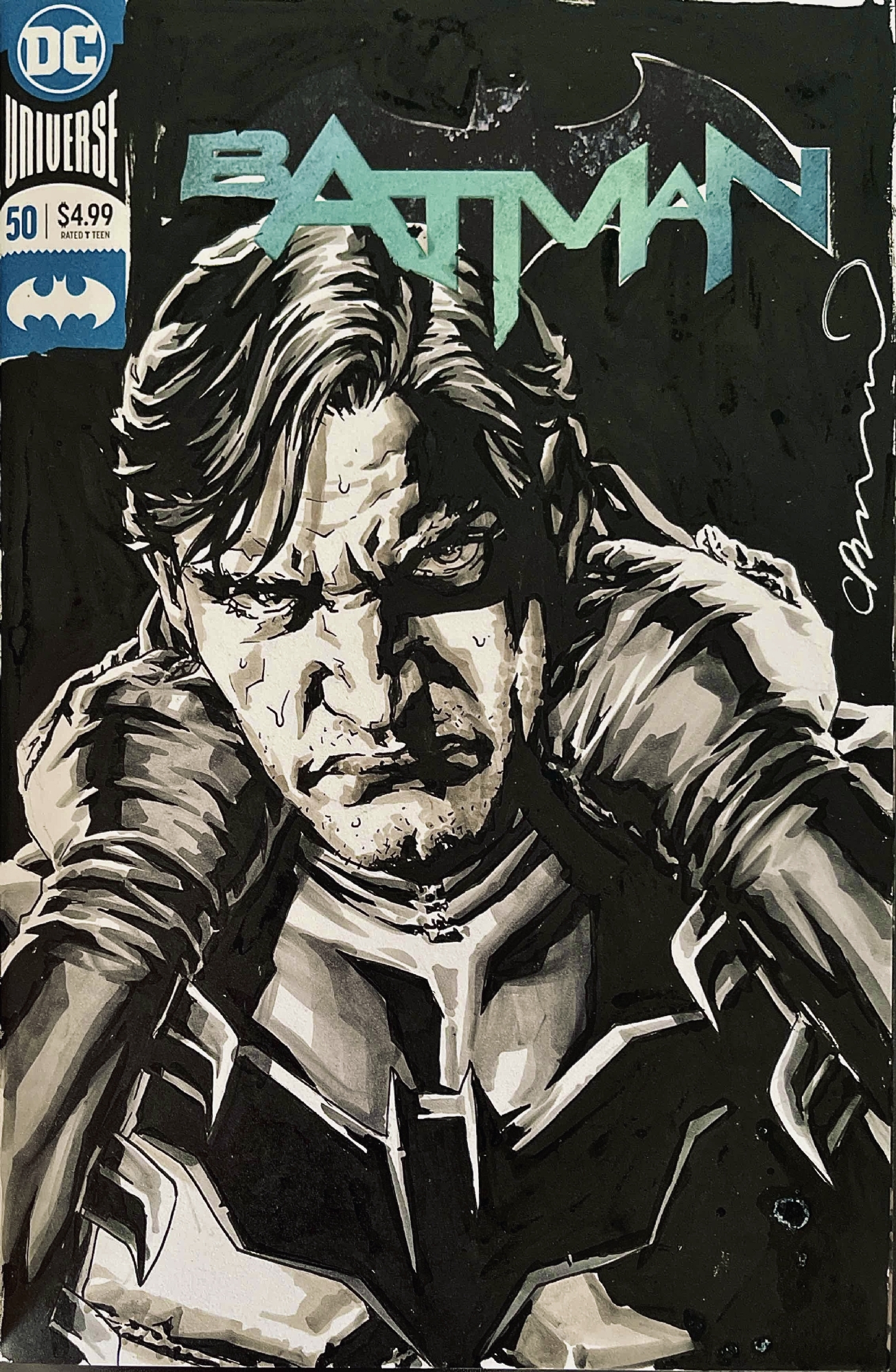 Batman Unmasked Sketch Cover by Lee Bermejo , in Matt Todd's Batman  Unmasked Comic Art Gallery Room